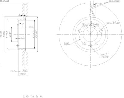 Brake Disc PSA - 98 052 601 80