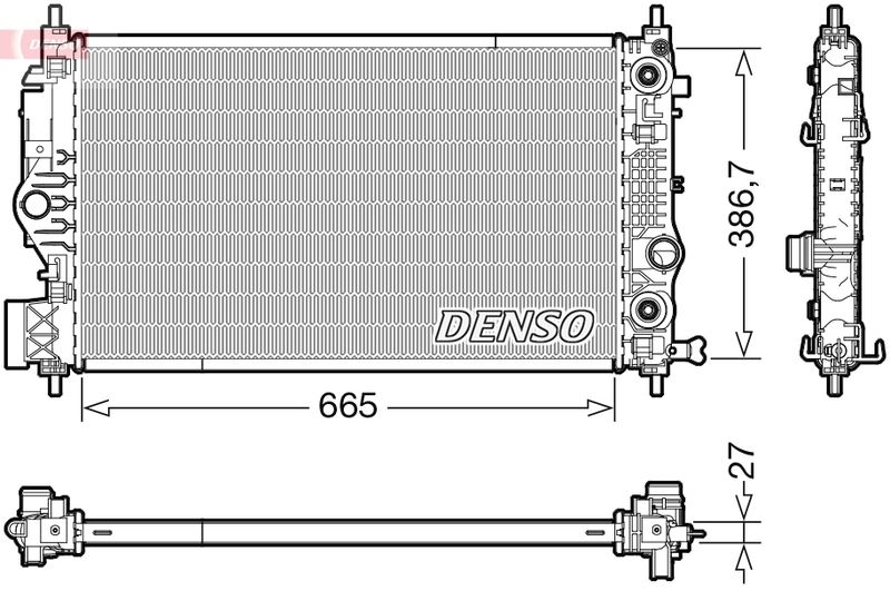 Radiator, engine cooling OPEL 13393984 / 1300338