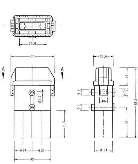Fuse Holder FK3/MAXI Max 30A 80V 4mm2