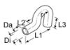 Water connection pipe, auxilliary heater Vormvoolik MB W203 Di=18mm Da=25mm