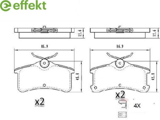 Brake Pad Set, disc brake Toyota