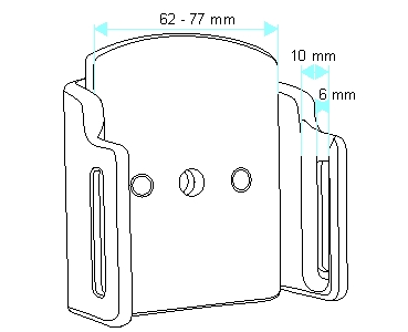 Mobile phone/PDA holder Apple iPhone 5/5S/SE 62-77mm, paksus 6-10mm