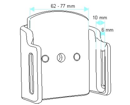 Mobile phone/PDA holder Apple iPhone 5/5S/SE 62-77mm, paksus 6-10mm