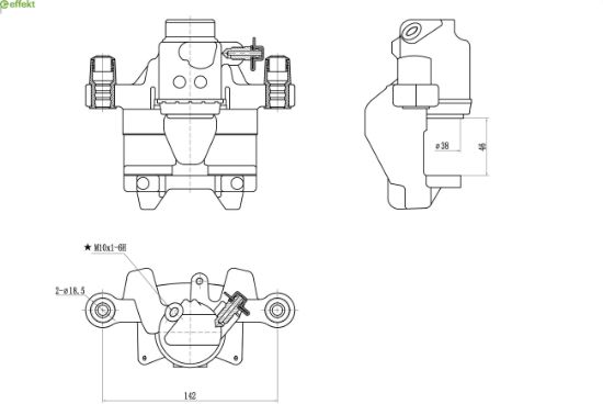 Brake Caliper Mercedes-Benz - 204 423 15 81