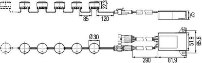 Daytime Running Light Set LEDayFlex 8xLED, 12/24V (+gab.)