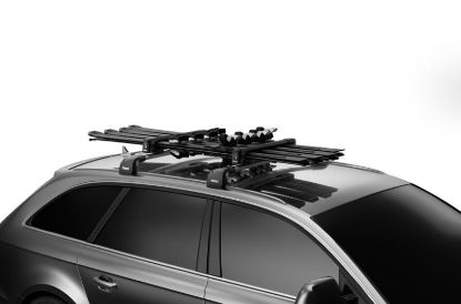 Ski Holder, roof rack SnowPack M, 4-le suusapaarile (50cm), must