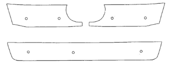 Trim/Protection Strip, radiator grille Bürstner Esprit 2012-