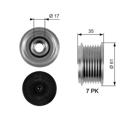 Alternator Freewheel Clutch 7789-10039