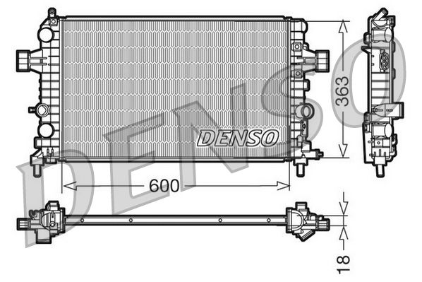 Radiator, engine cooling OPEL Astra / Zafira / VAUXH
