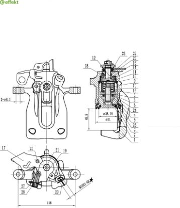 Brake Caliper MERCEDES-BENZ - 415 420 14 83