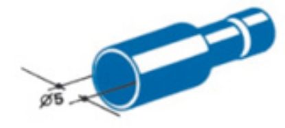Terminal, electric universal parts pulk, ema 5mm sinine  25tk