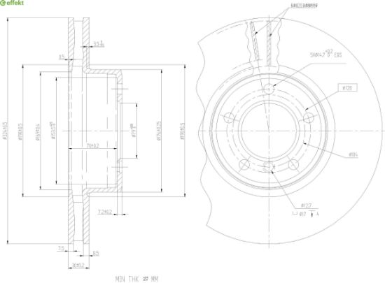 Brake Disc BMW - 34 11 6 753 221