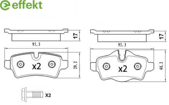 Brake Pad Set, disc brake Mini