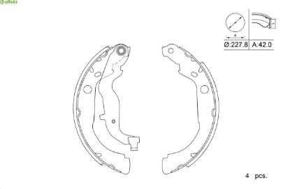 Brake Shoe Set Dacia