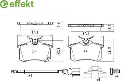 Brake Pad Set, disc brake AUDI