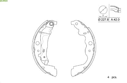 Brake Shoe Set RENAULT - 60 01 549 703