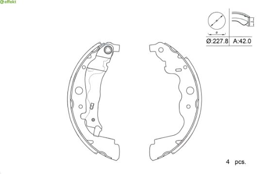Brake Shoe Set RENAULT - 60 01 549 703