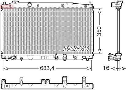 Radiator, engine cooling HONDA 19010RE0004