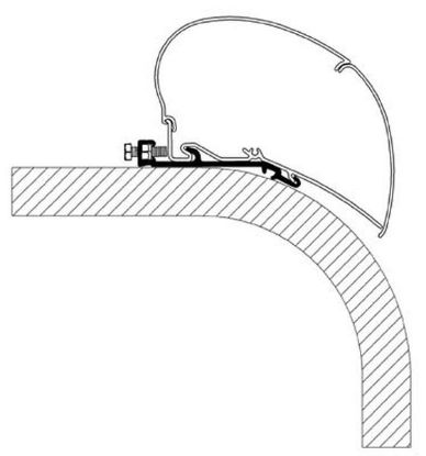 Mounting Set, roof rack Flat Roof 3,00m universaalne adapter 6/9-seeriale