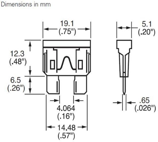 Fuse 15A ATOF 32V 100tk