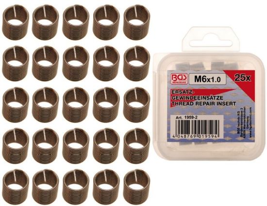 Assortment, thread repair M6x1,0 Keermeparanduskomplekti tarvikud