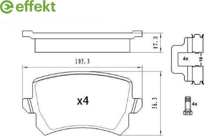 Brake Pad Set, disc brake VAG - 3C0 698 451F