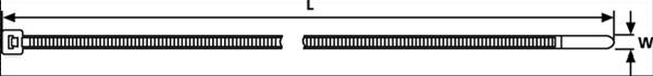 Cable Tie 150x3,5mm valge 25tk
