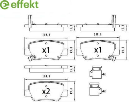 Brake Pad Set, disc brake TOYOTA - 04466-05040