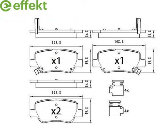 Brake Pad Set, disc brake TOYOTA - 04466-05040
