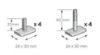 Roof Rack Bar T-soone adapter 24x30 (SnowPack), kompl.