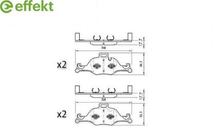 Brake Pad Set, disc brake BMW