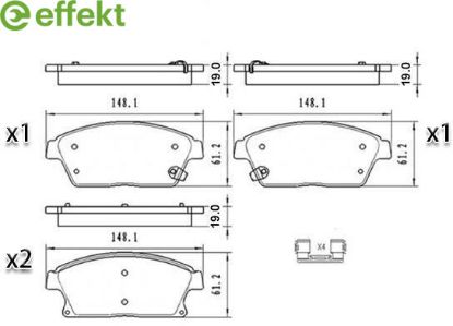 Brake Pad Set, disc brake GENERAL MOTORS - 22737859
