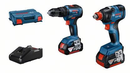 Electrical Tool Set (rechargeable) GDX 18V200 + GSB 18V-55 2x4,0Ah GAL 18V-40