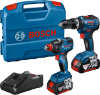 Electrical Tool Set (rechargeable) GDX 18V200 + GSB 18V-55 2x4,0Ah GAL 18V-40