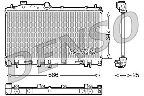 Radiator, engine cooling SUBARU Forester 2.5 i Turbo