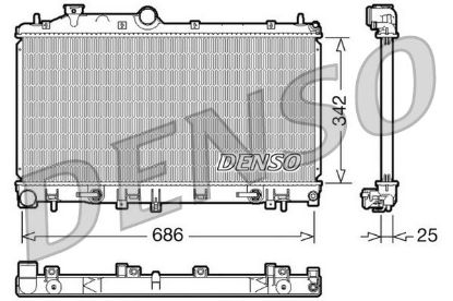 Radiator, engine cooling SUBARU Forester 2.5 i Turbo
