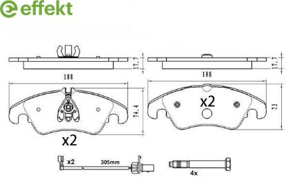 Brake Pad Set, disc brake AUDI