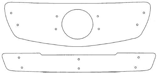 Trim/Protection Strip, radiator grille MB C-klass Avantgarde 2007-2011