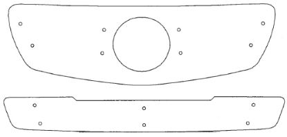Trim/Protection Strip, radiator grille MB C-klass Avantgarde 2007-2011
