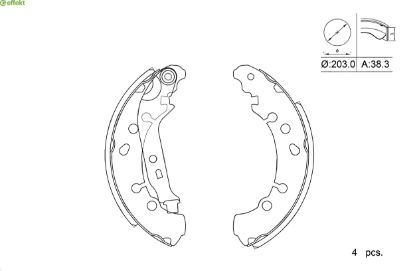 Brake Shoe Set Toyota