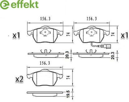 Brake Pad Set, disc brake VAG - 4A0 698 451B