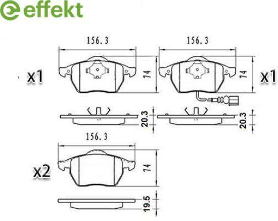 Brake Pad Set, disc brake VAG - 4A0 698 451B