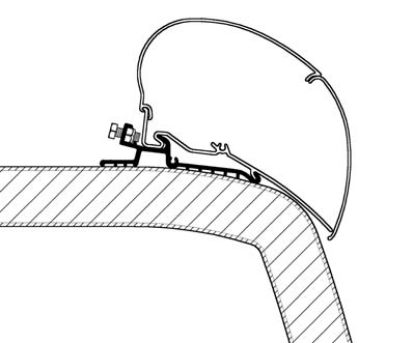 Mounting Set, roof rack Hymer SX Adapter Serie 6 - 4,00m