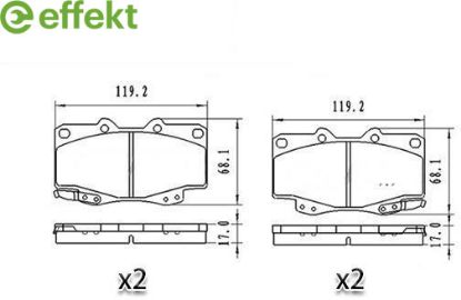 Brake Pad Set, disc brake TOYOTA - 04465-YZZDV