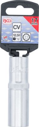 Socket Wrench Insert 1/2" Deep Socket "Gear Lock", 17 mm