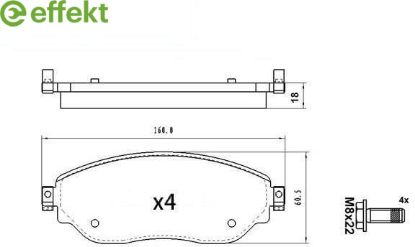 Brake Pad Set, disc brake RENAULT - 41 06 010 73R