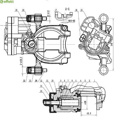 Brake Caliper VAG - 8V0 615 423 D