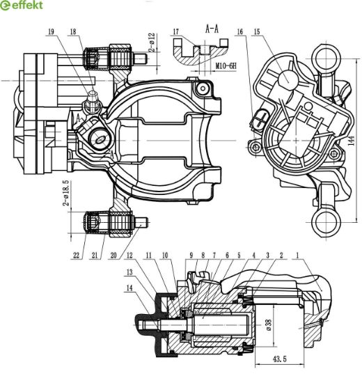 Brake Caliper VAG - 8V0 615 423 D