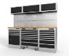 Tool Cabinet Kolm moodulit Tamme töötasapinnaga 2215x1980x546mm