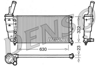 Radiator, engine cooling FIAT Punto 75/ 85 16V / LANC